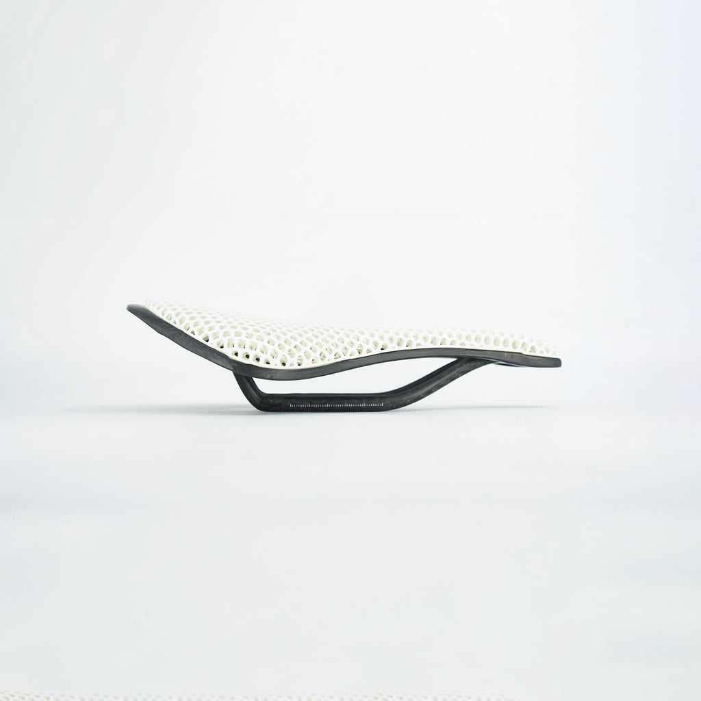 Ryet Aircode 3D Printed Saddle - Carbon Base White