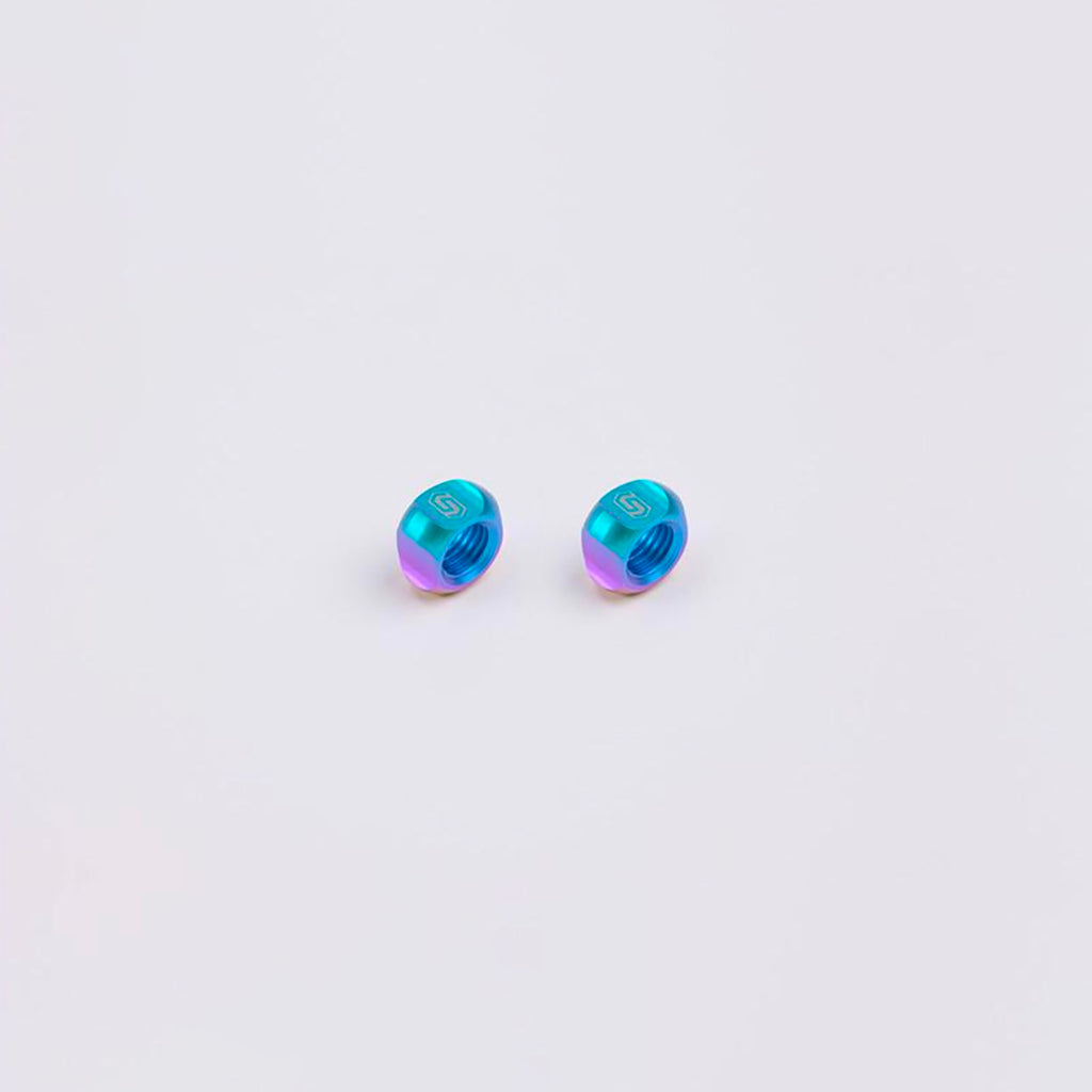 S-Parts Titanium Valve Lock Nut Set - Matte Candy