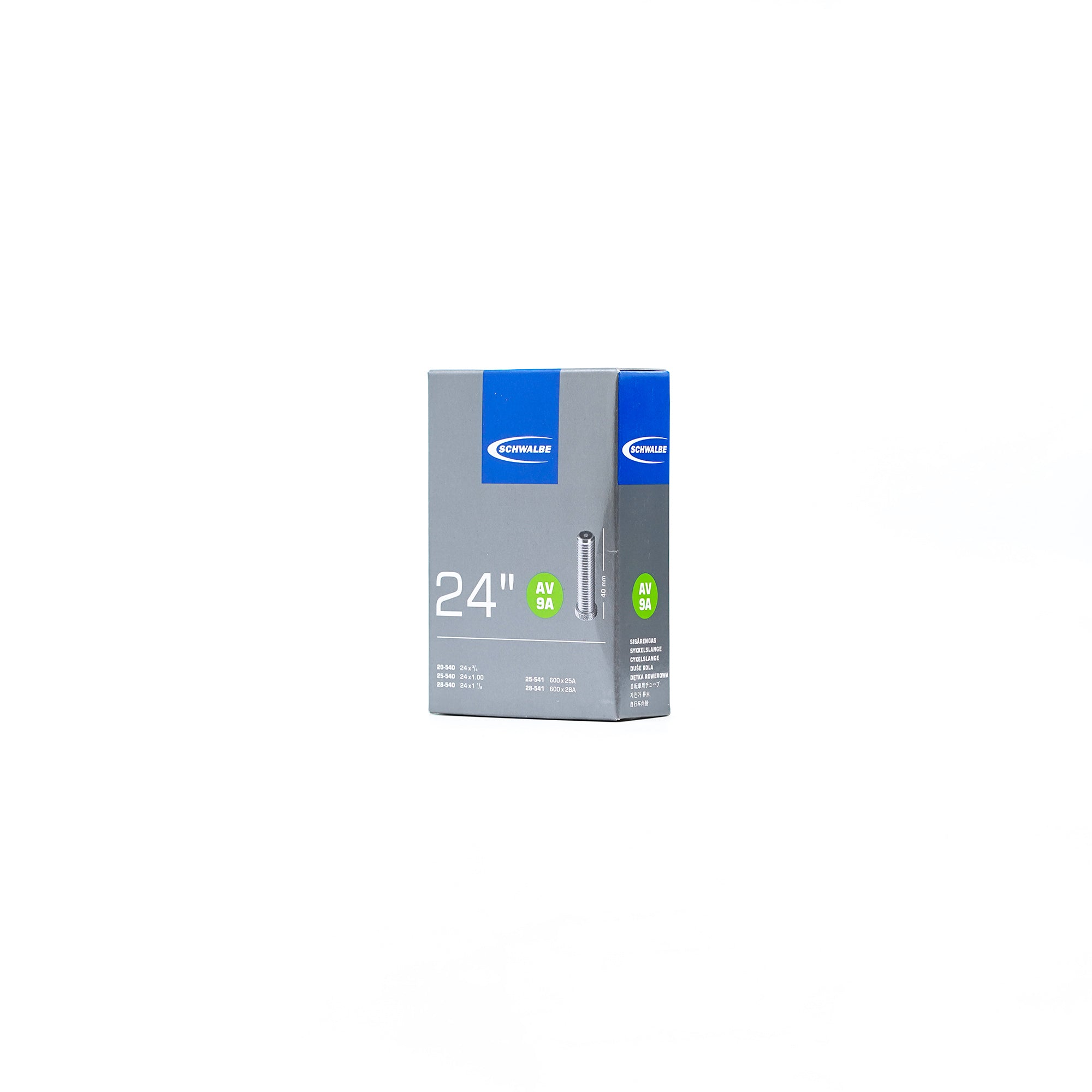 Schwalbe AV9A 内胎 24 英寸 x 3/4 - 1-1/8 - Schrader