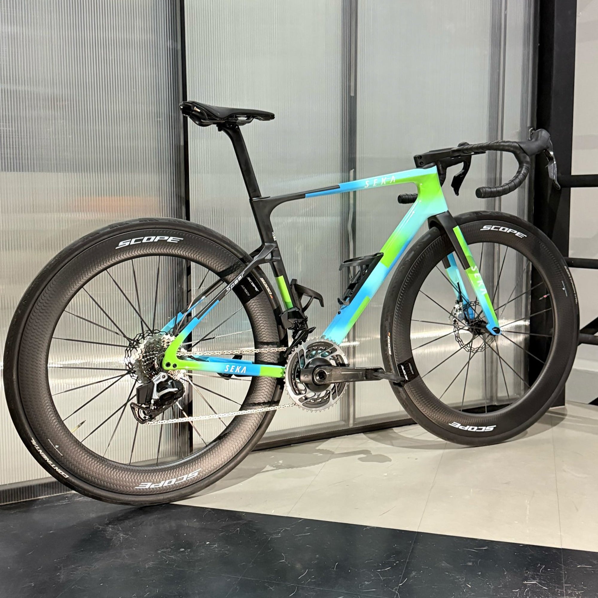 SEKA Spear Carbon Road Disc Frameset - Borealis Blue