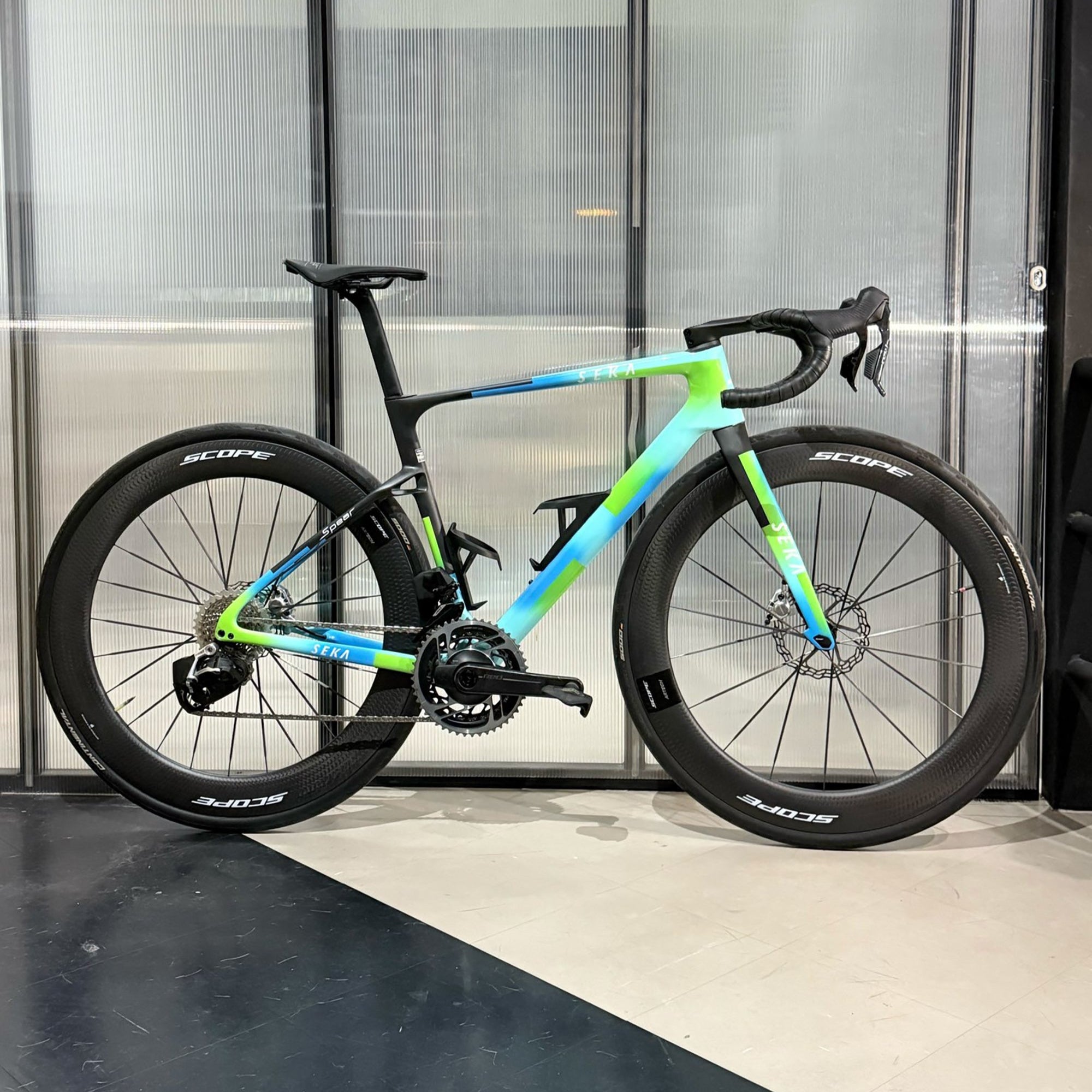 SEKA Spear Carbon Road Disc Frameset - Borealis Blue