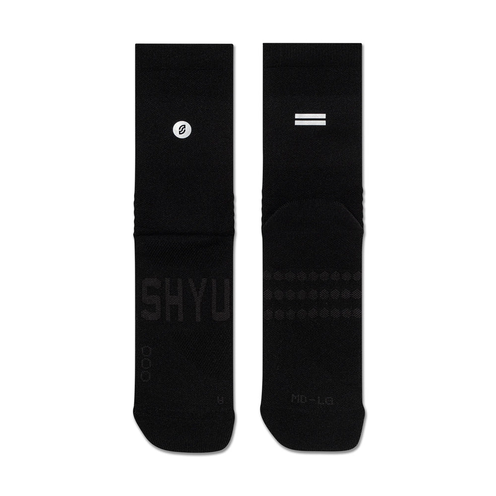 Shyu Racing Running Socks - Black/Black/Black