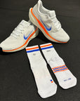 Shyu Racing Running Socks - White/Blue/Orange