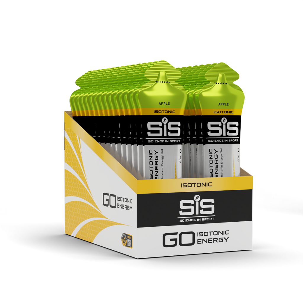 SIS Go Plus Isotonic Energy Gels - Apple - Box 30