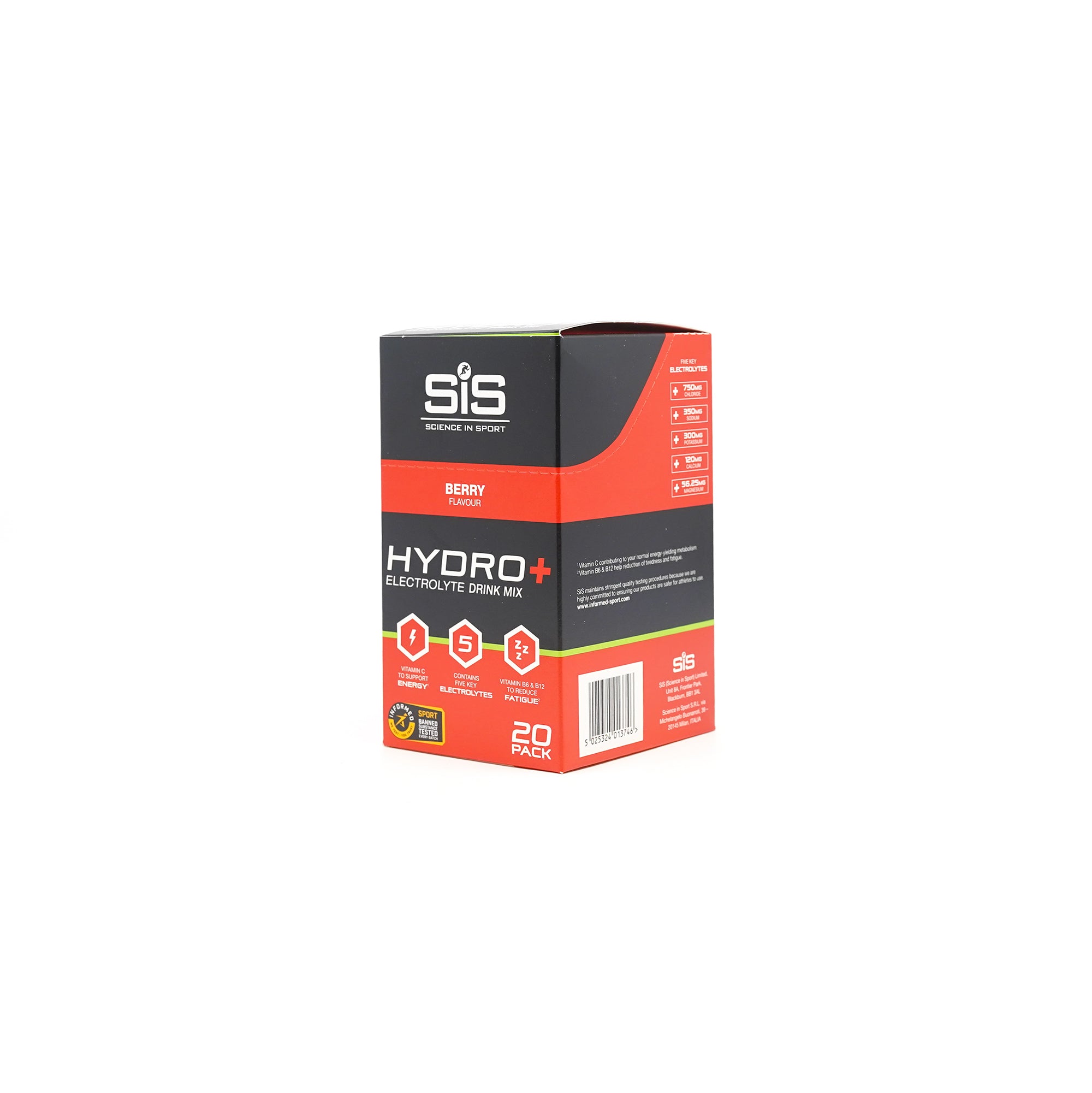 SIS HYDRO+ 电解质饮料混合物 - 浆果味（20 盒）