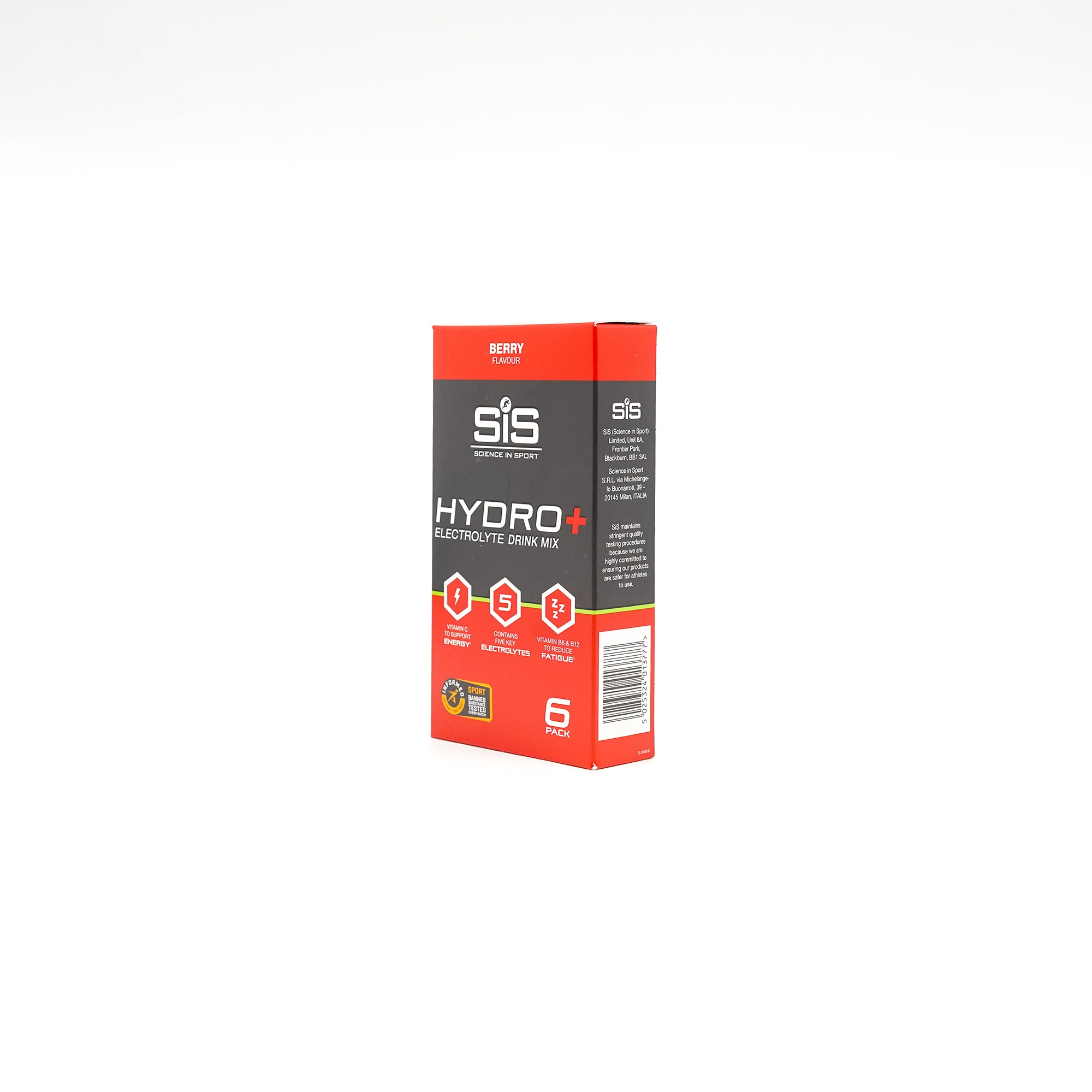 SIS HYDRO+ 电解质饮料混合物 - 浆果味（6 盒）