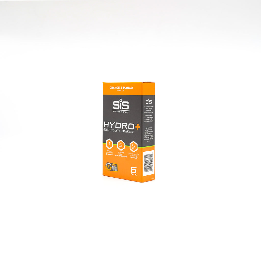 SIS HYDRO+ 电解质饮料混合物 - 橙子和芒果（6 盒）
