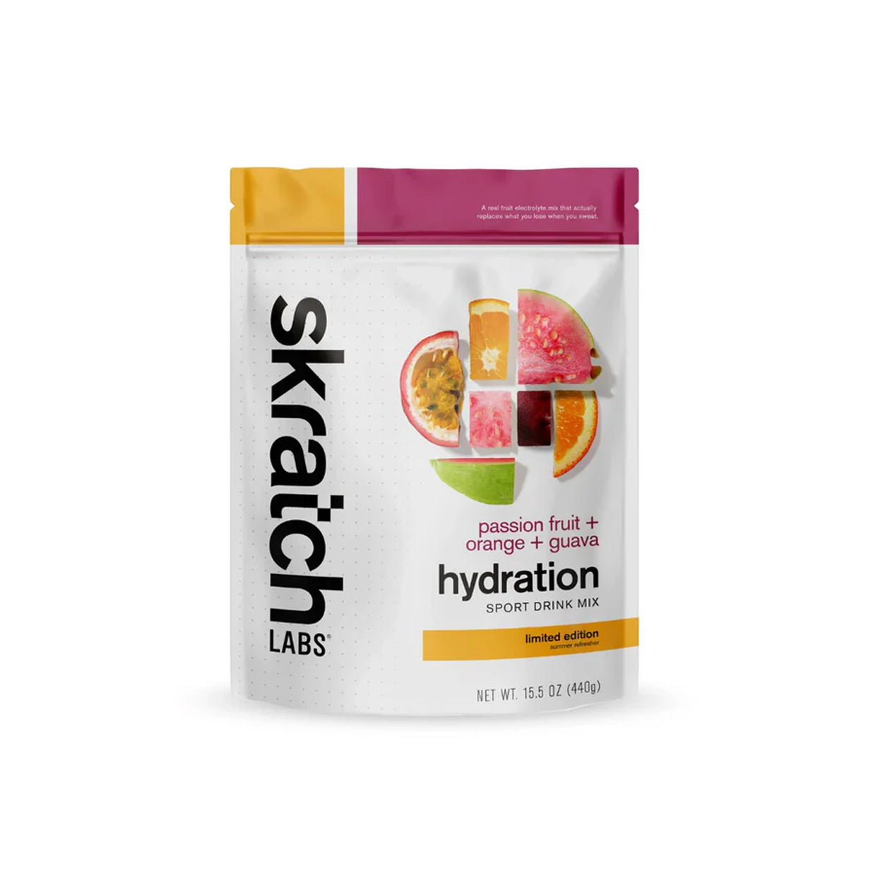 Skratch Labs Sport Hydration Drink Mix - 440g - Passion Fruit Orange Guava