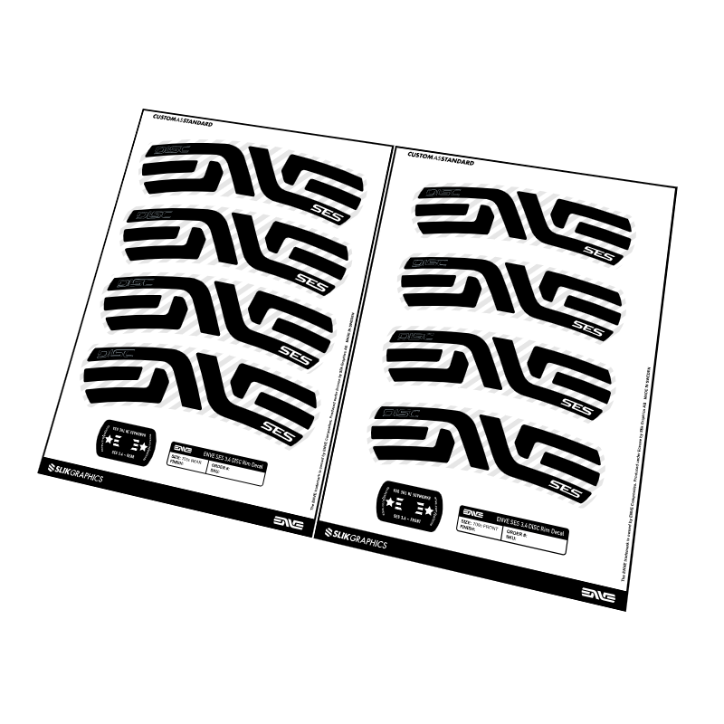 Slik Graphics Decal Kit for ENVE SES 3.4 DISC (2016-2020) - Black