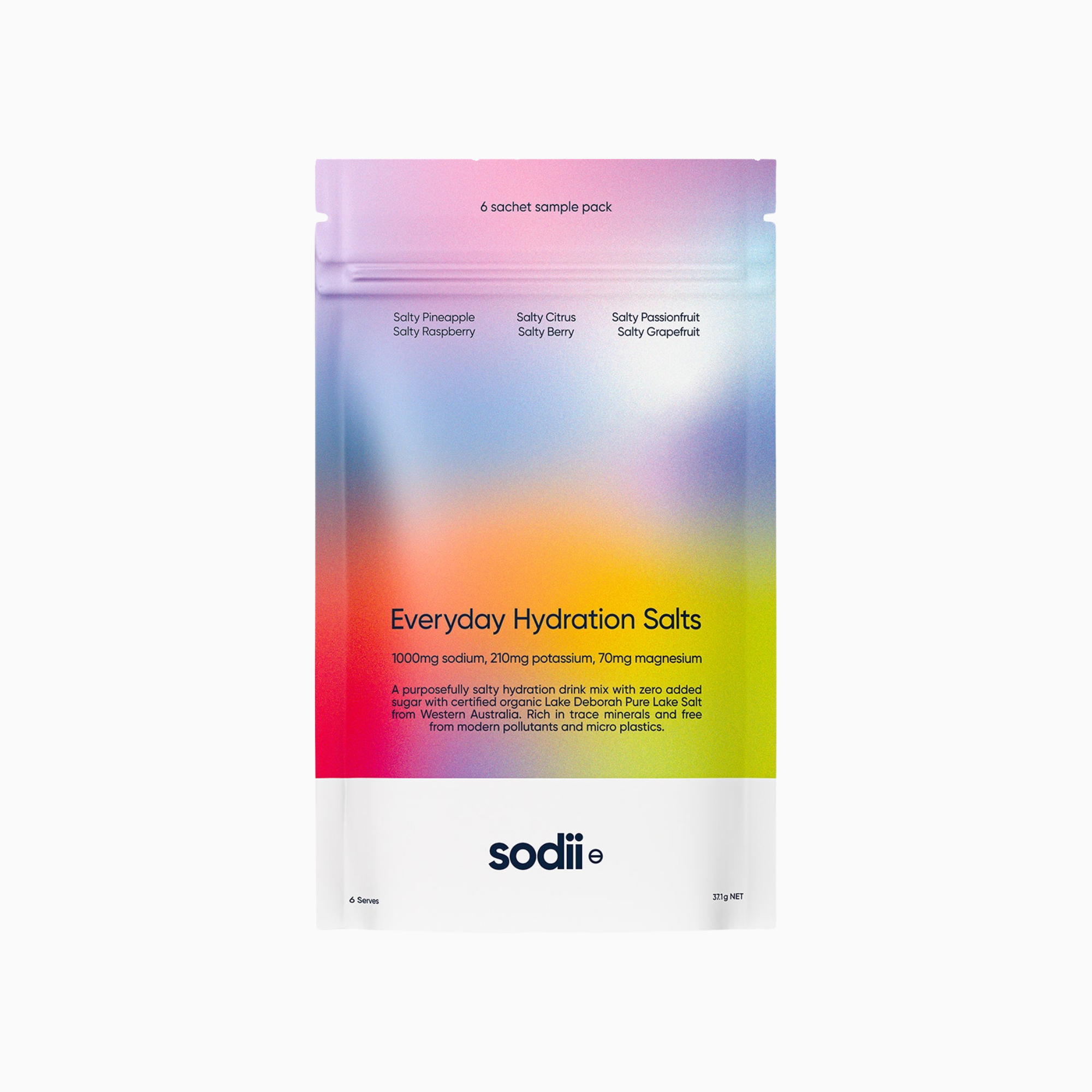 Sodii 每日补水盐袋装 - 混合口味 6包