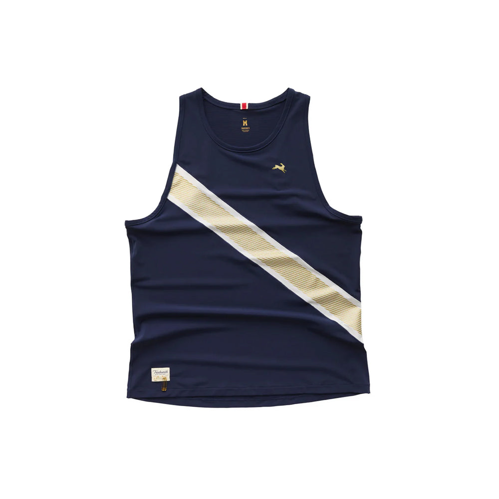 Tracksmith Strata Singlet - Navy/Gold
