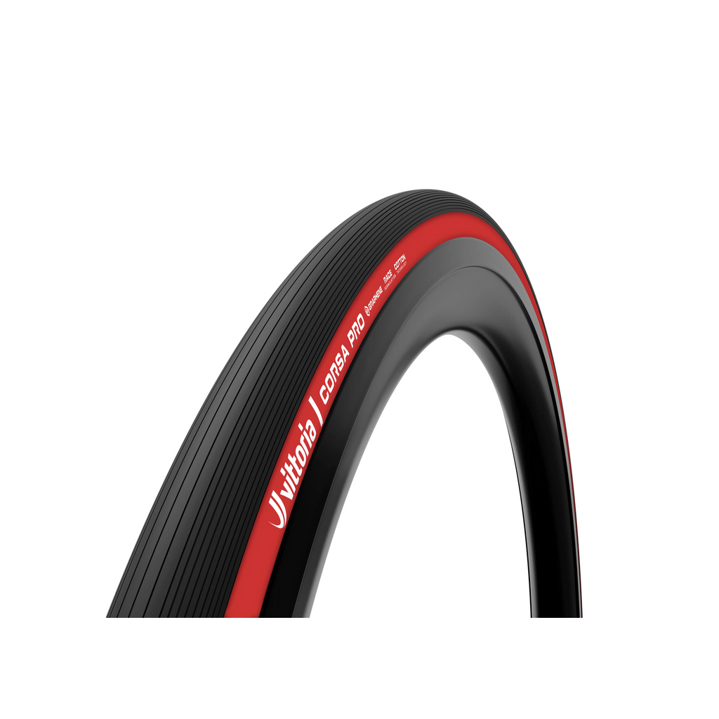 Vittoria Corsa Pro Tubeless Road Tyre - Red (Limited Edition)