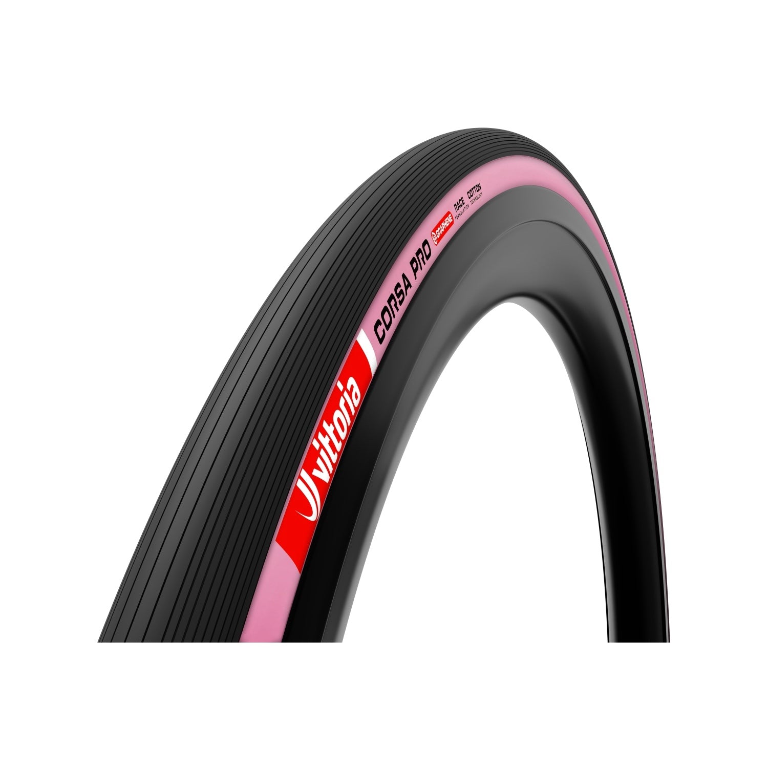 Vittoria Corsa Pro Tubeless Road Tyre - Pink (Limited Edition