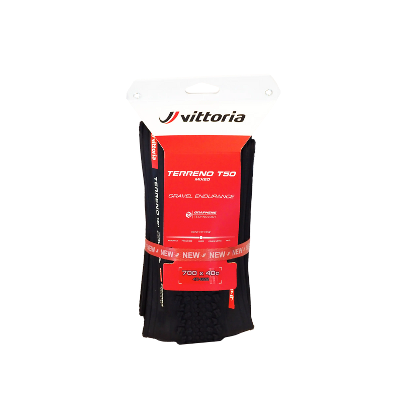 Vittoria Terreno T50 Mixed Gravel Endurance Tubeless Ready Tyre - Black