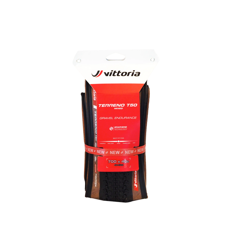 Vittoria Terreno T50 Mixed Gravel Endurance Tubeless Ready Tyre - Tanwall