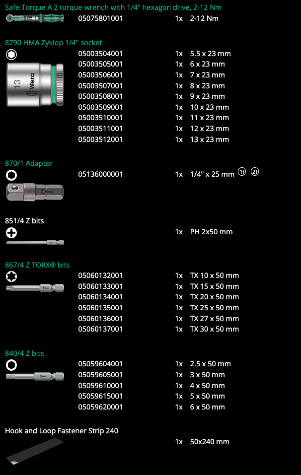 Wera Safe-Torque A2 Torque Wrench Drive 2-12Nm