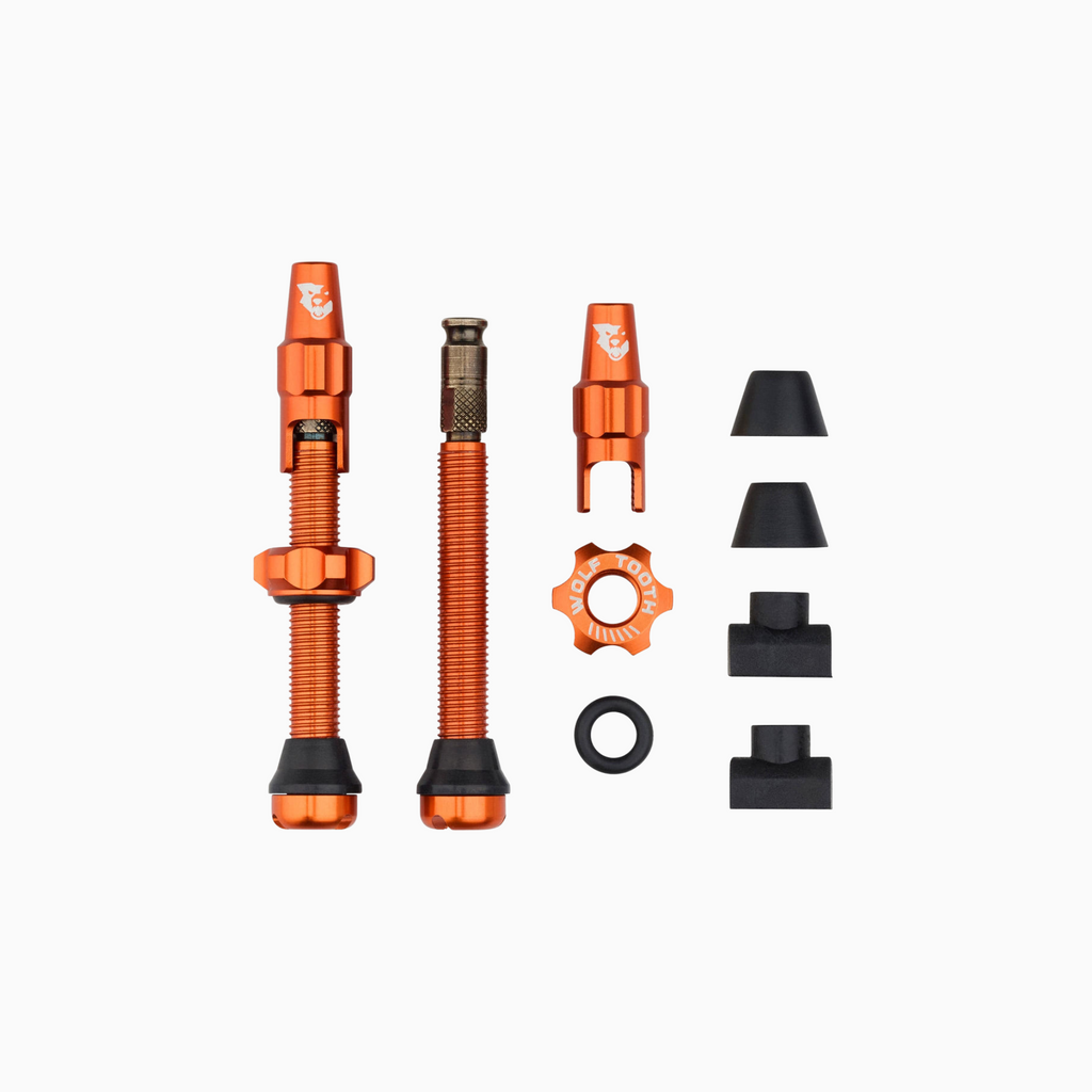 Wolf Tooth Tubeless Valve Stem Kit for Clik Valves - Orange