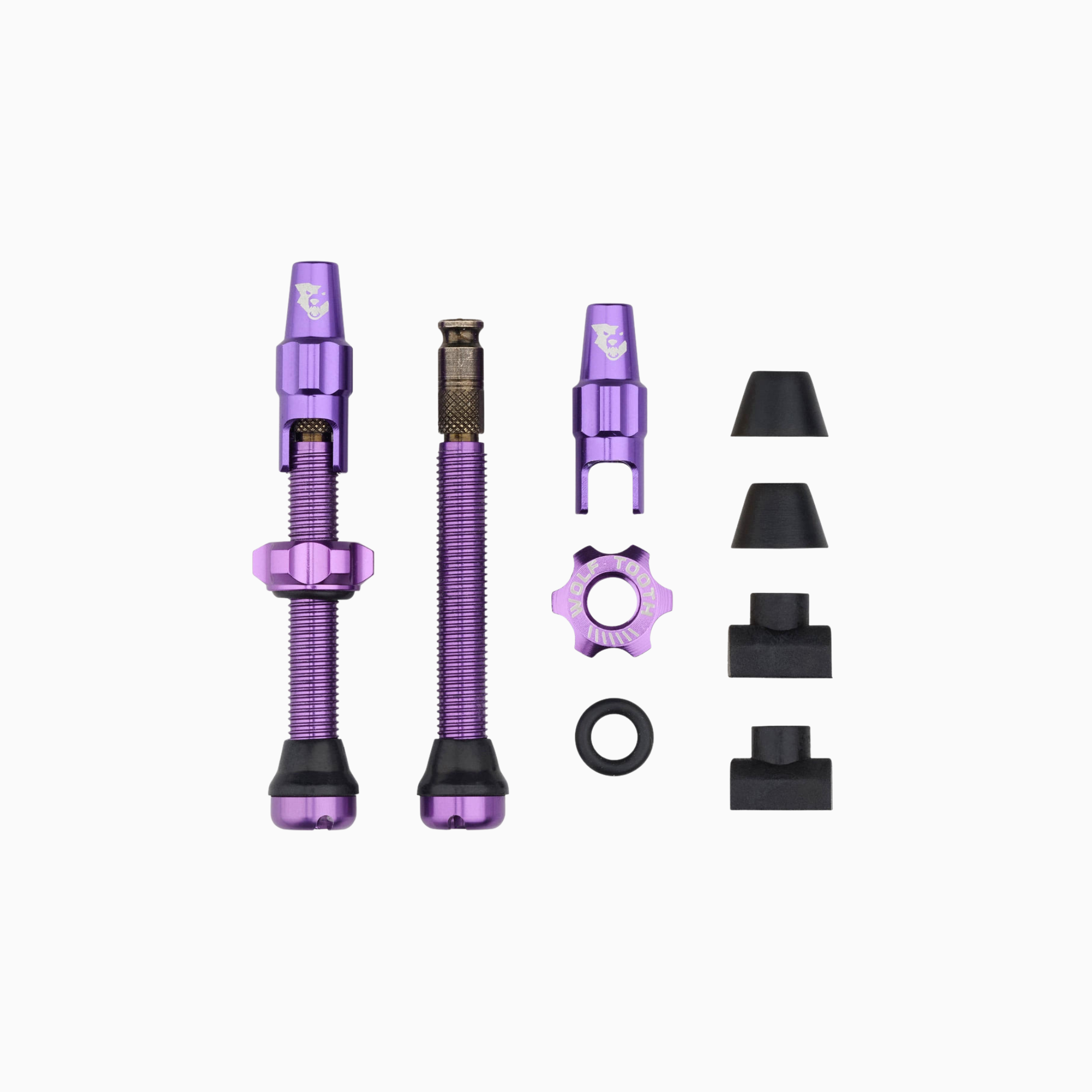 Wolf Tooth Tubeless Valve Stem Kit for Clik Valves - Ultraviolet Purple