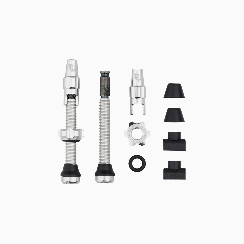 Wolf Tooth Tubeless Valve Stem Kit for Clik Valves - Raw Silver