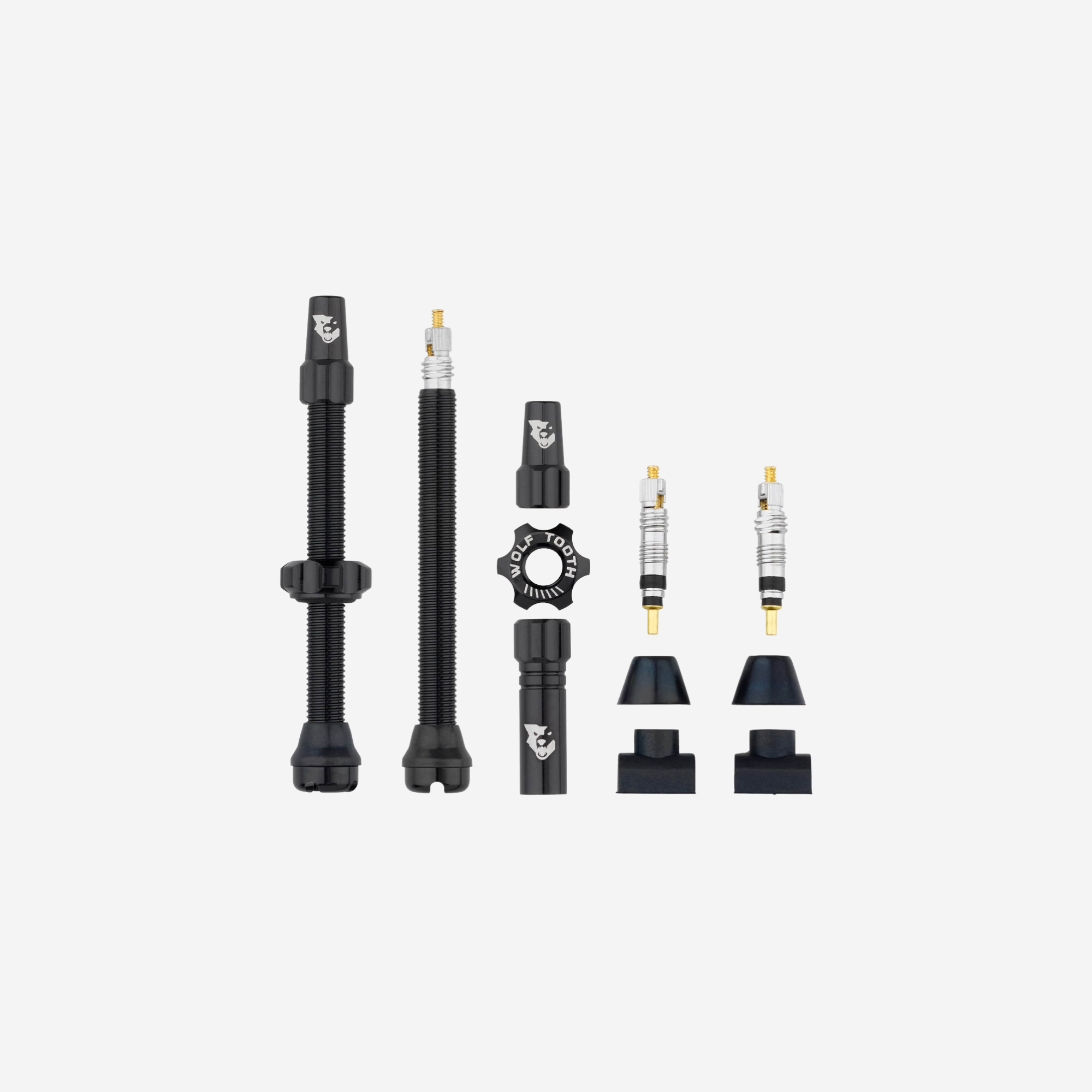 Wolf Tooth Tubeless Presta Valve Stem Kit - Black