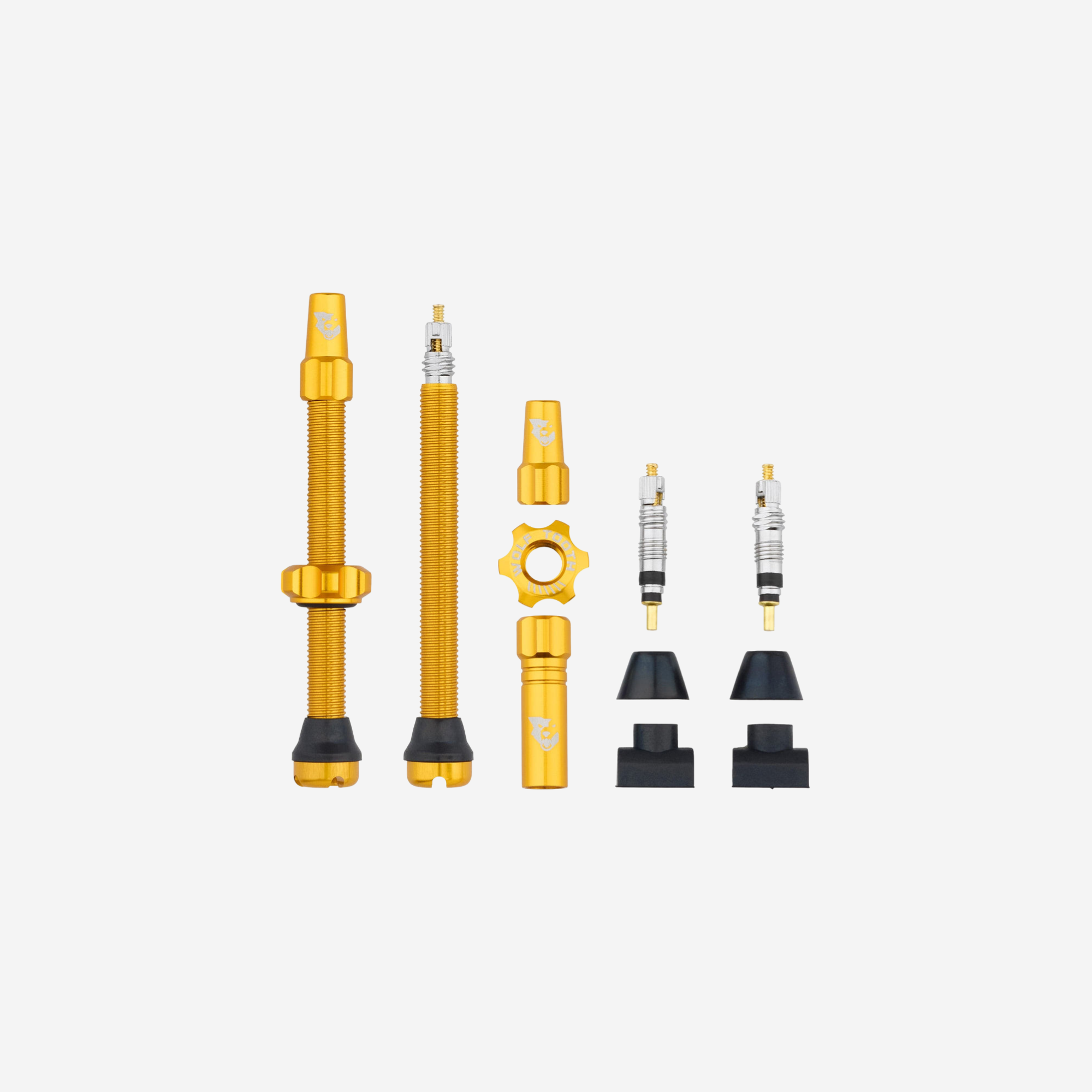 Wolf Tooth Tubeless Presta Valve Stem Kit - Gold