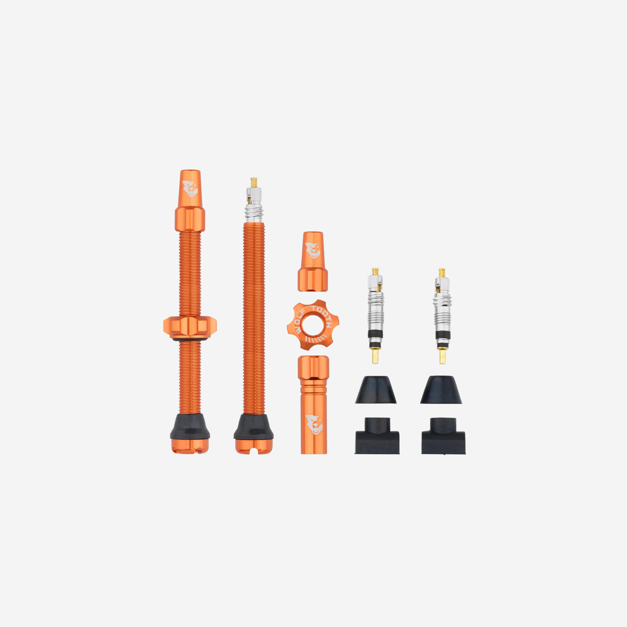 Wolf Tooth Tubeless Presta Valve Stem Kit - Orange