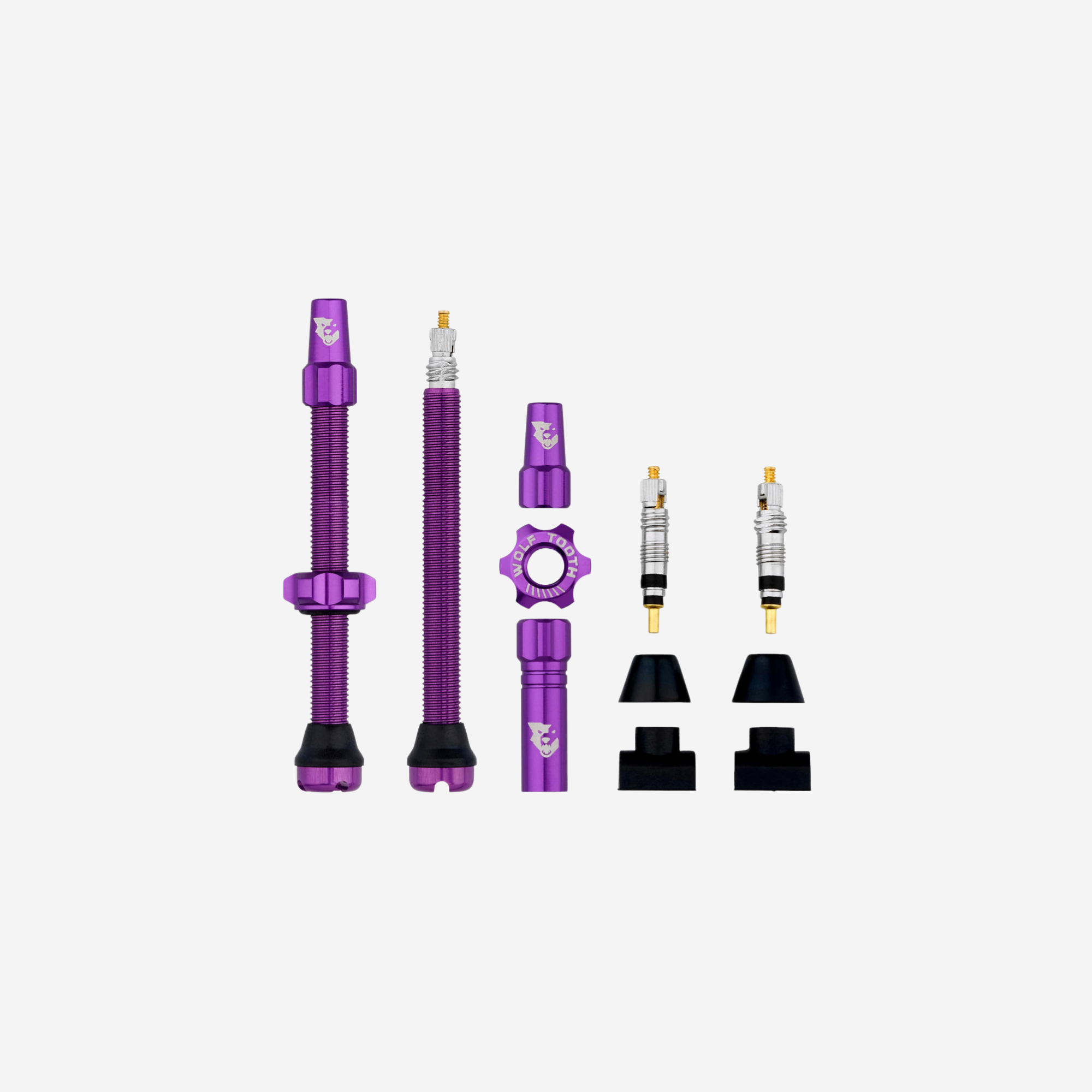Wolf Tooth Tubeless Presta Valve Stem Kit - Ultraviolet Purple