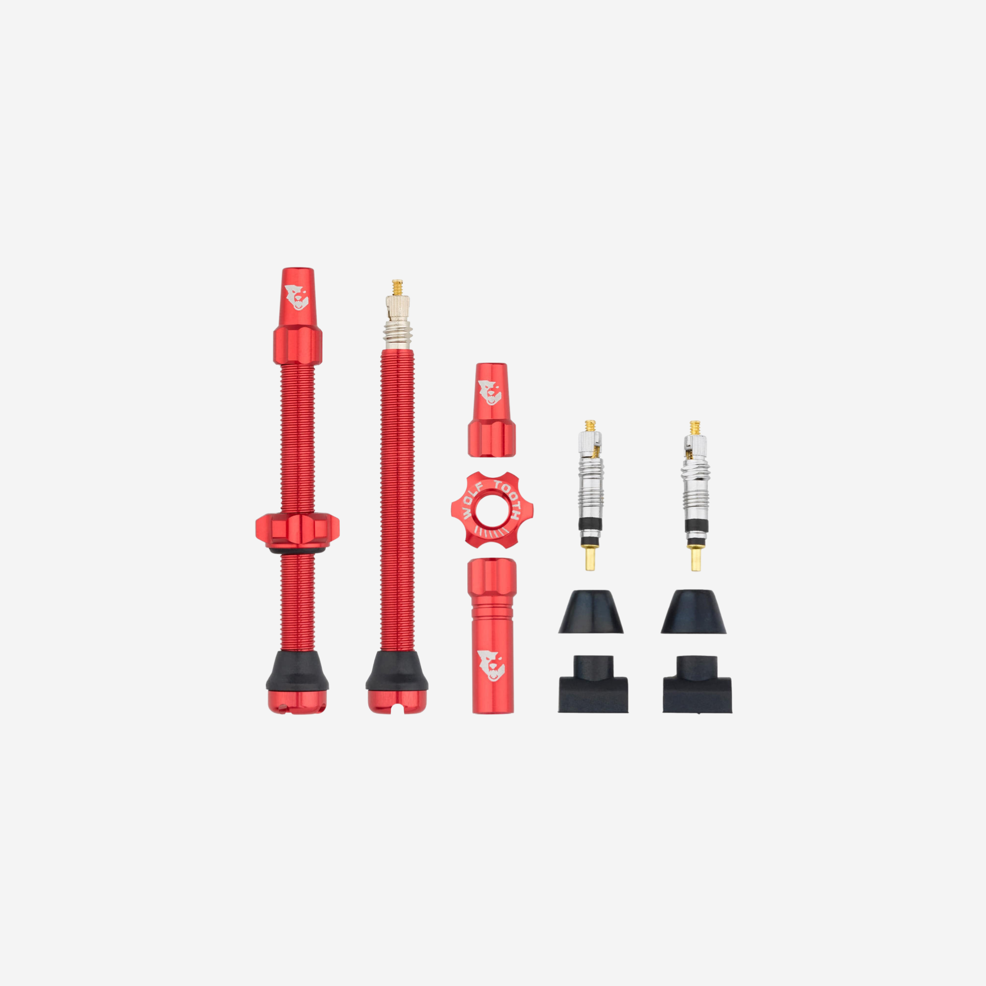 Wolf Tooth Tubeless Presta Valve Stem Kit - Red