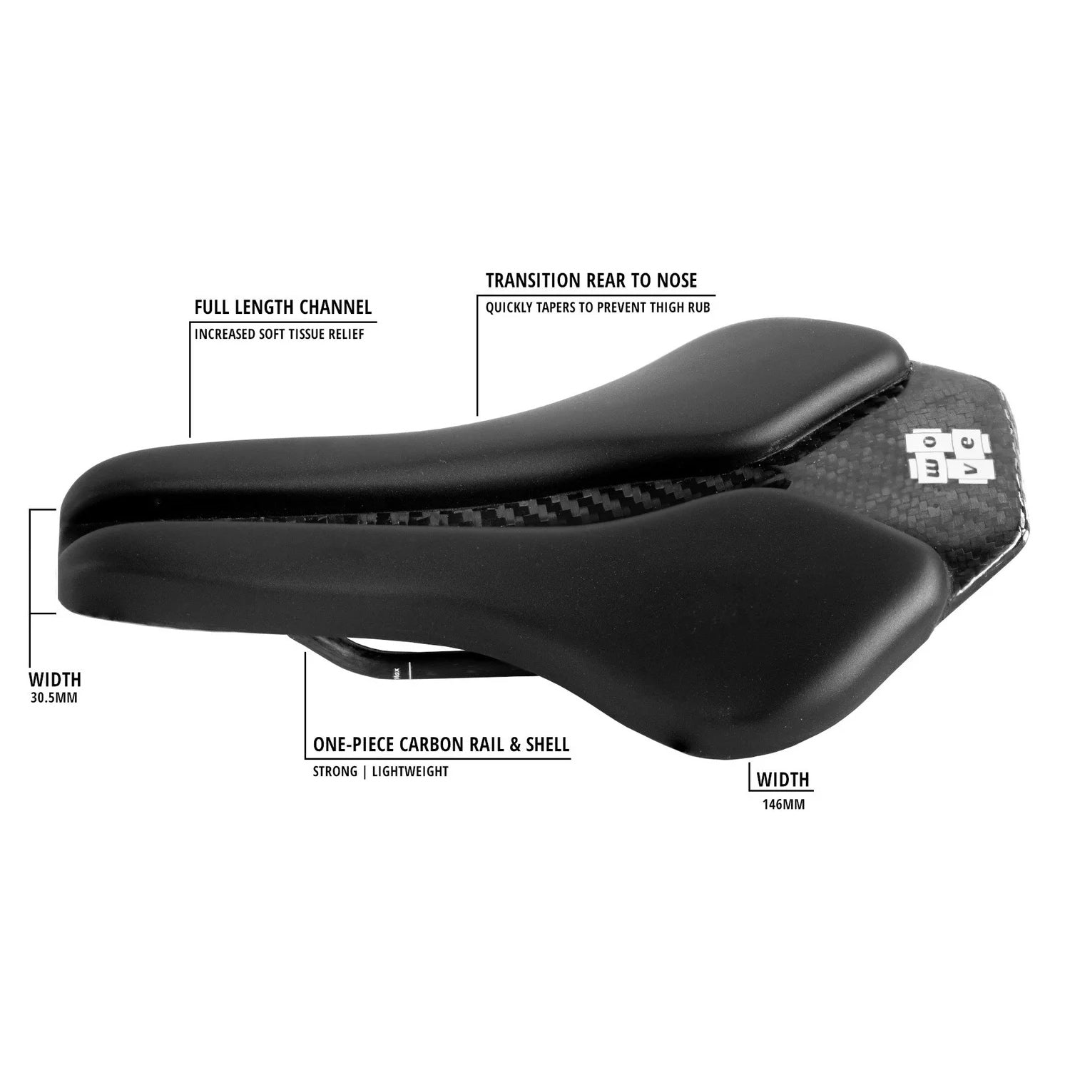 Wove Mags Road+Gravel Carbon Saddle