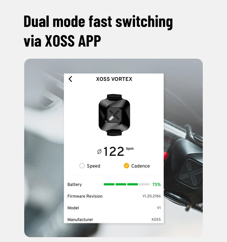 XOSS Vortex 速度和踏频传感器