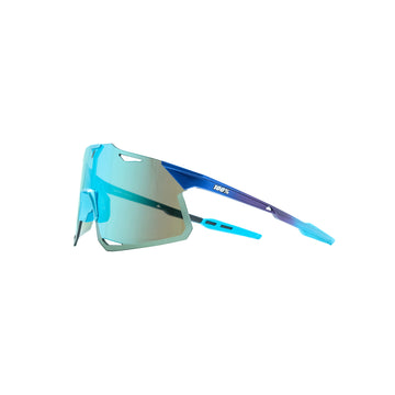 100% Hypercraft Sunglasses - Matte Metallic "Into The Fade" (Blue Topaz Lens) - CCACHE