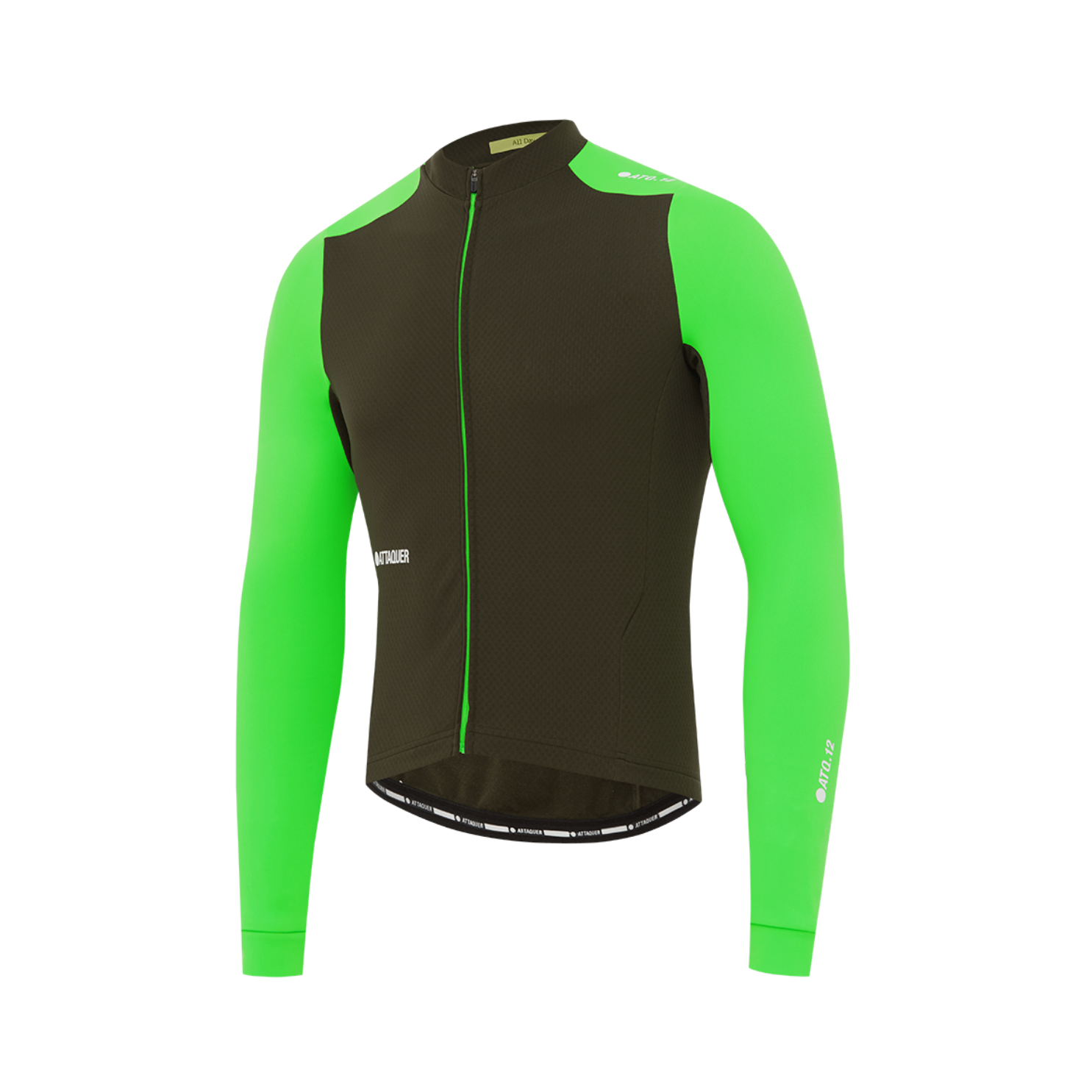 Attaquer All Day Winter Long Sleeved Jersey - Pine/Fluro Green