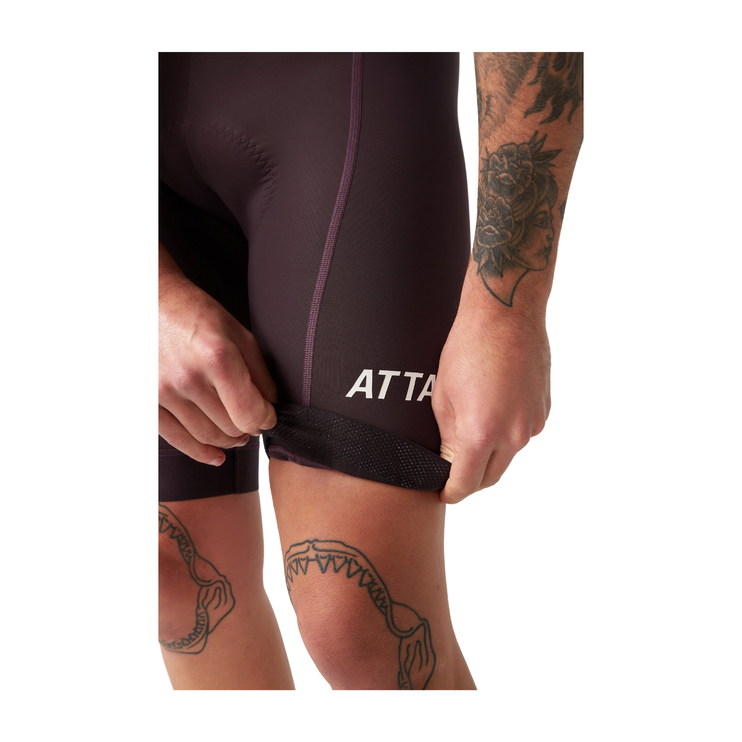Attaquer All Day Bib Short - Aubergine