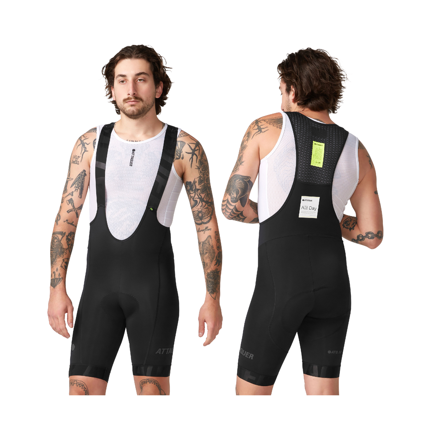 Attaquer All Day Bib Short - Black/Tonal