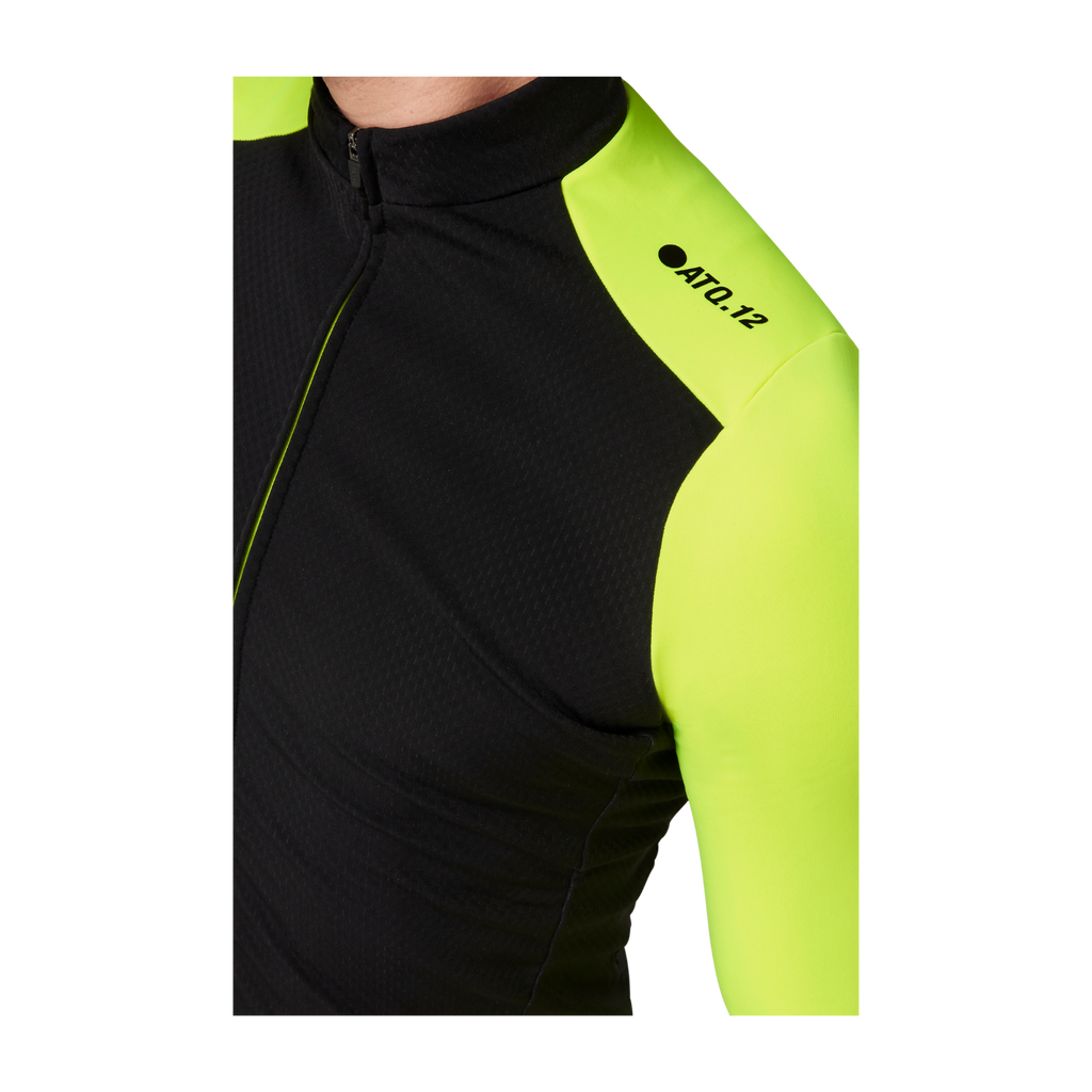 Attaquer All Day Winter Long Sleeved Jersey - Black/Acid Lime