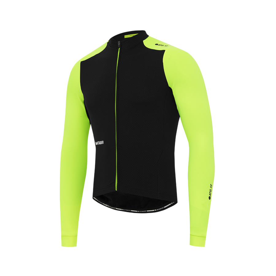 Attaquer All Day Winter Long Sleeved Jersey - Black/Acid Lime