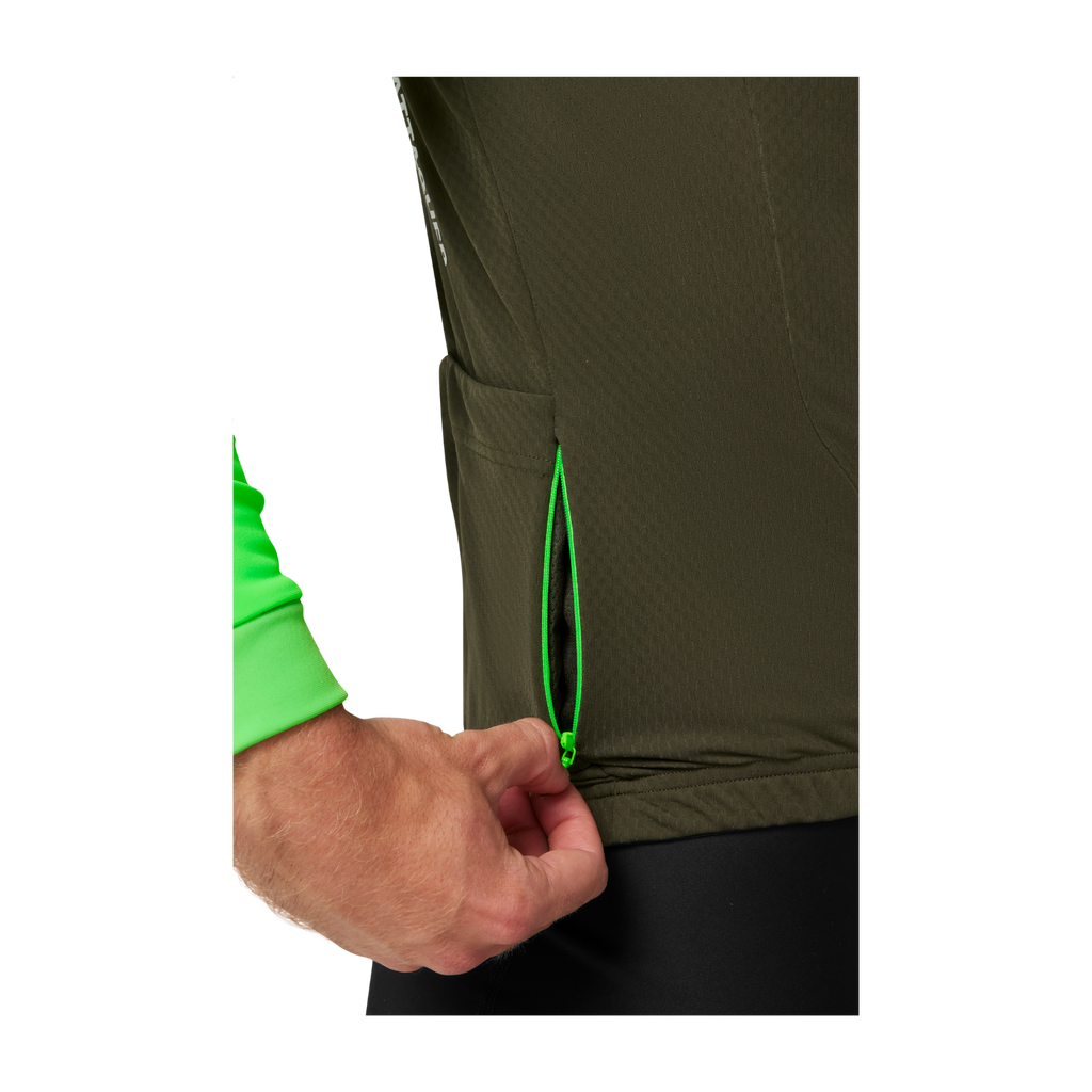 Attaquer All Day Winter Long Sleeved Jersey - Pine/Fluro Green