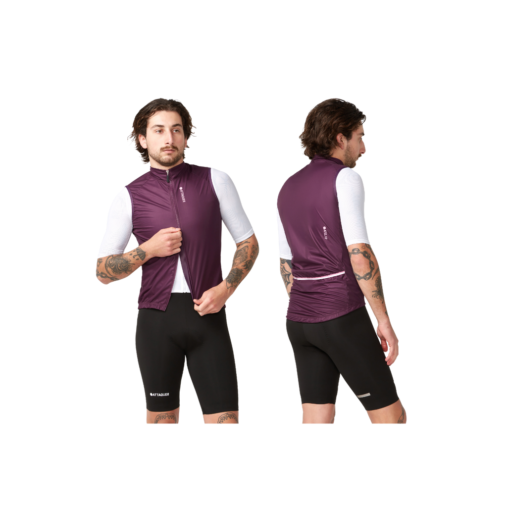 Attaquer Race Rain Softshell Gilet - Burgundy