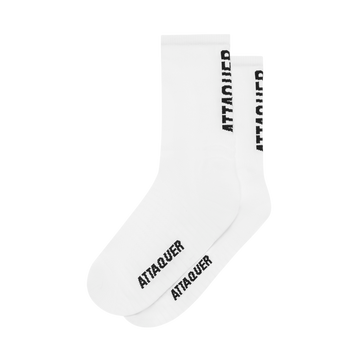 Attaquer Vertical Logo Socks - White