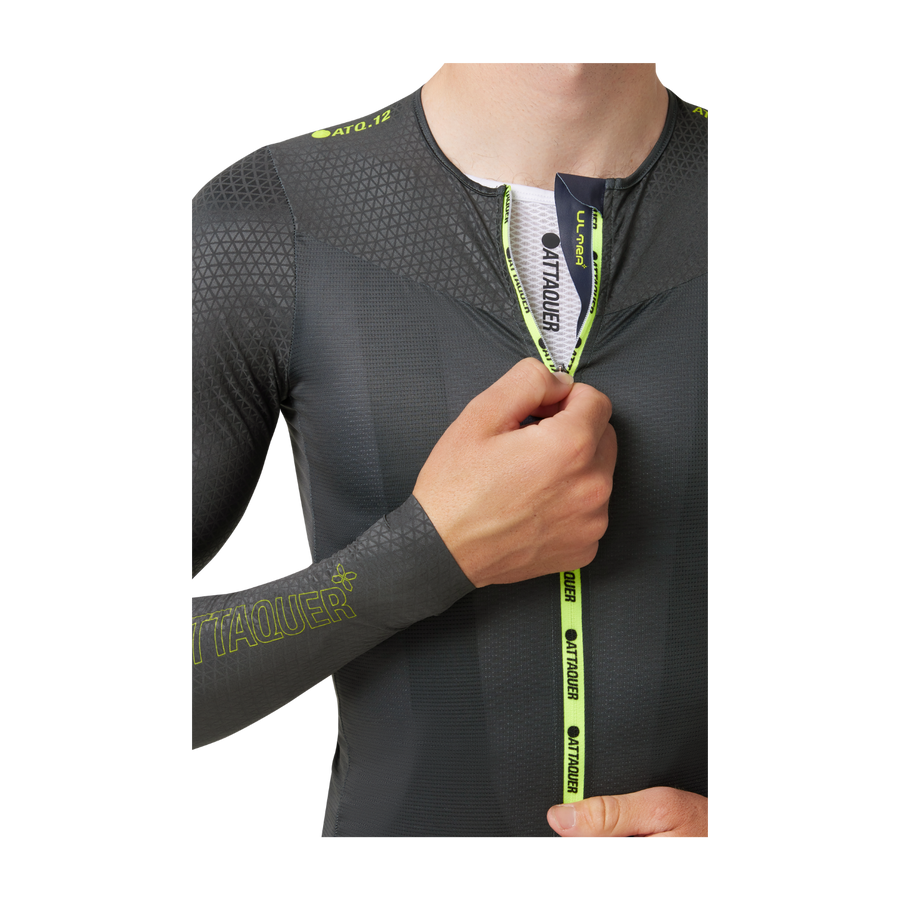 Attaquer ULTRA+ Aero Long Sleeved Jersey - Anthracite/Acid Lime