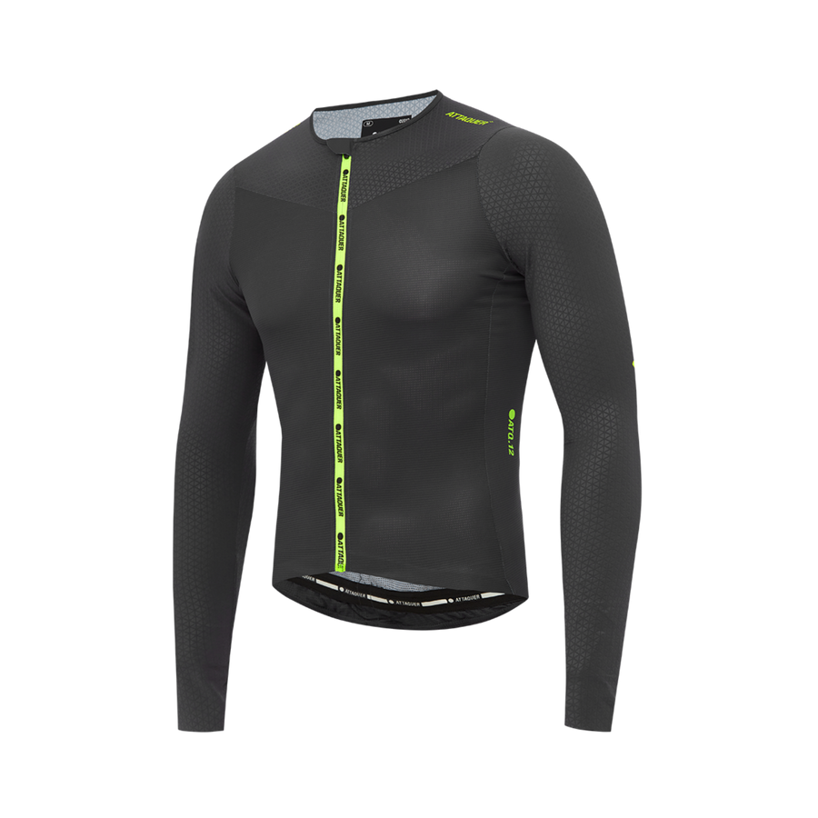 Attaquer ULTRA+ Aero Long Sleeved Jersey - Anthracite/Acid Lime