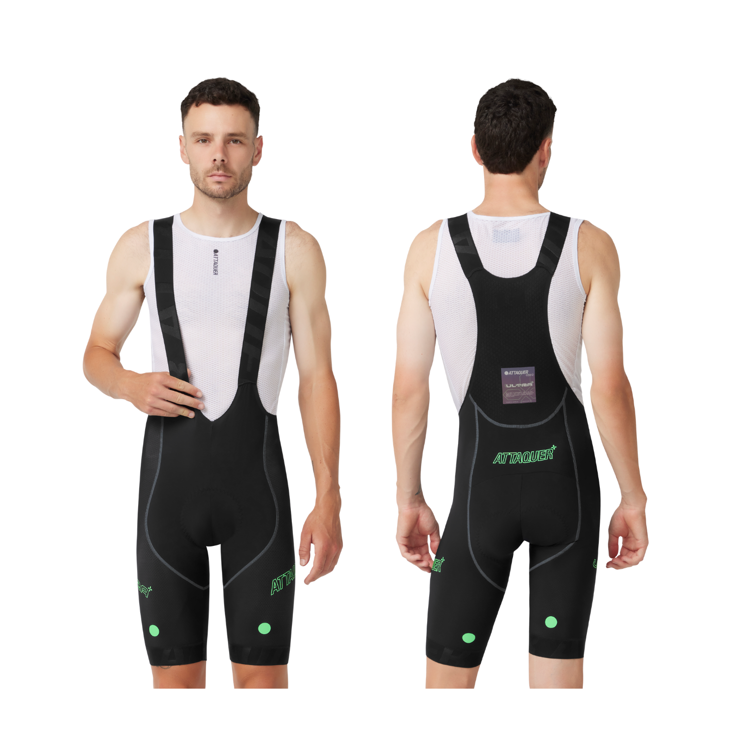 Attaquer ULTRA+ 登山者背带短裤 - 黑色