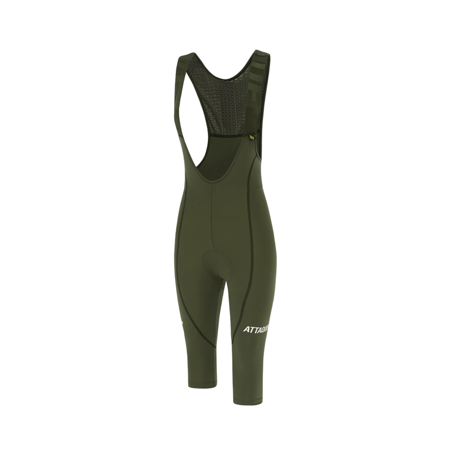 Attaquer Womens All Day 3/4 Bib - Pine/White Logo