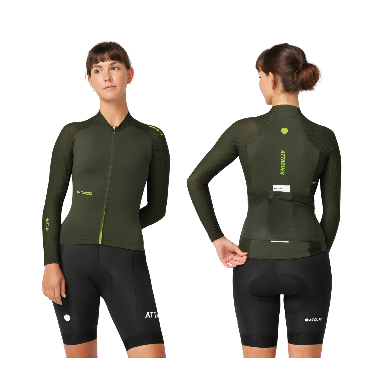 Attaquer Womens All Day Summer Long Sleeve Jersey - Pine