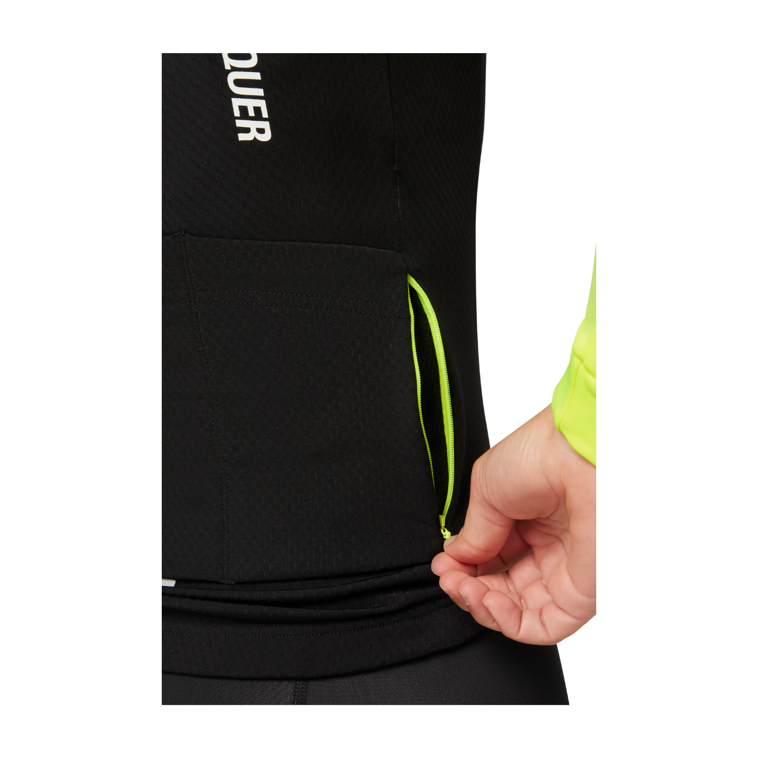 Attaquer Womens All Day Winter Long Sleeved Jersey - Black/Acid Lime