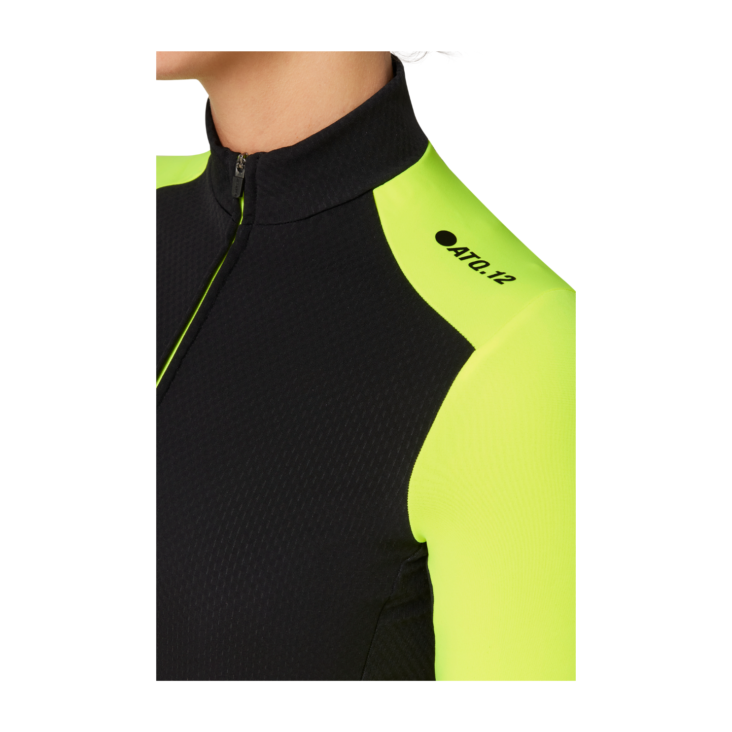 Attaquer Womens All Day Winter Long Sleeved Jersey - Black/Acid Lime