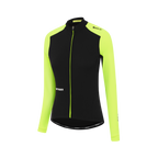 Attaquer Womens All Day Winter Long Sleeved Jersey - Black/Acid Lime