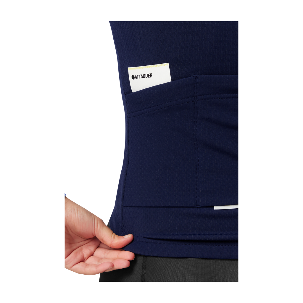 Attaquer Womens All Day Winter Long Sleeved Jersey - Navy/Fluro