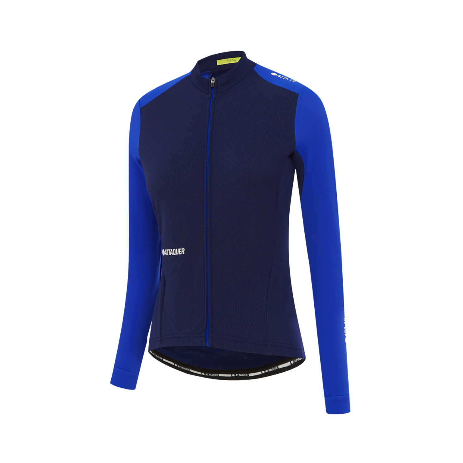 Attaquer Womens All Day Winter Long Sleeved Jersey - Navy/Fluro