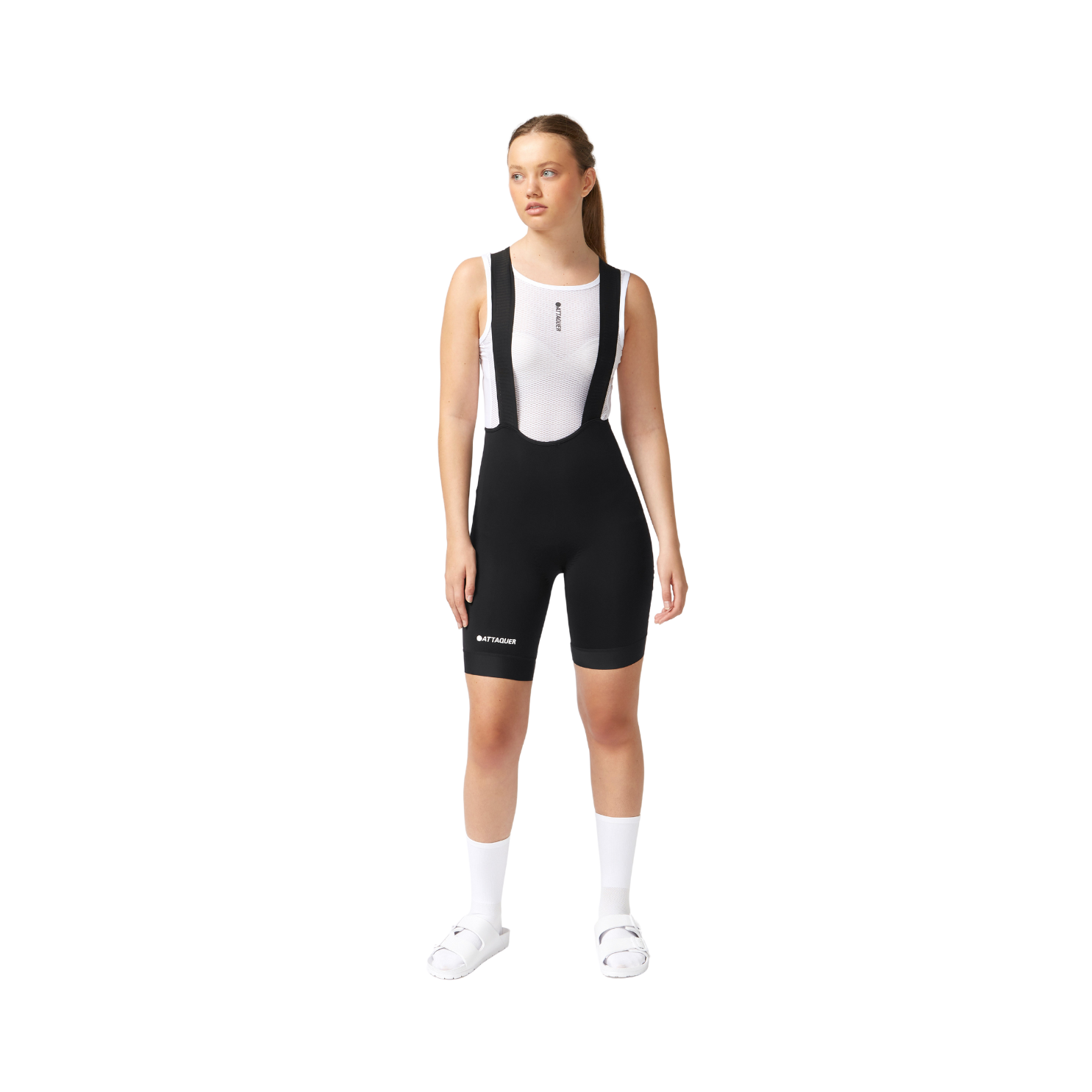Attaquer Womens Race Bib Short - Black/White